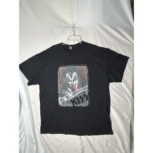 KISS Gene Simmons Black T-shirt mens 2XL‎
